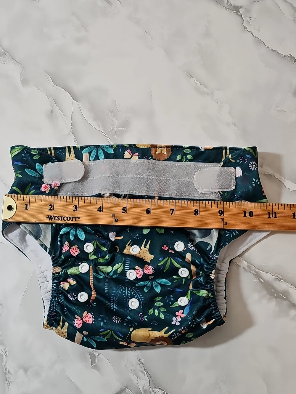Large Reusable Pocket Cloth Diaper Adjustable Snaps Velcro Closure